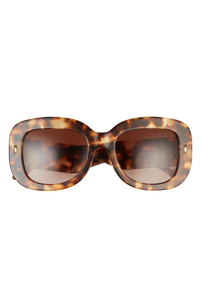 Tory Burch Miller Oversized Square Sunglasses In Tortoise/brown Gradient
