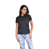 Carmen Sol Short Sleeve Round Neck Tee In Navy Blue