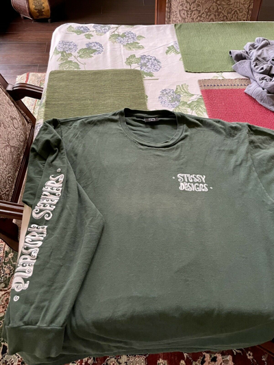 Pre-owned Stussy Long Sleeve Vintage T Shirt Forest Green