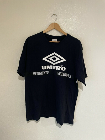 Pre-owned Umbro Vetements X  Shirt Xl In Dark Blue