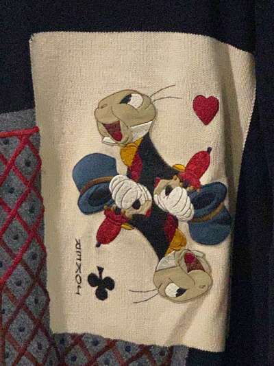 Pre-owned Vintage 90's Iceberg History Disney Wool Jiminy Cricket