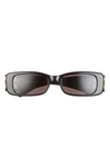 Balenciaga 51mm Rectangular Sunglasses In Black