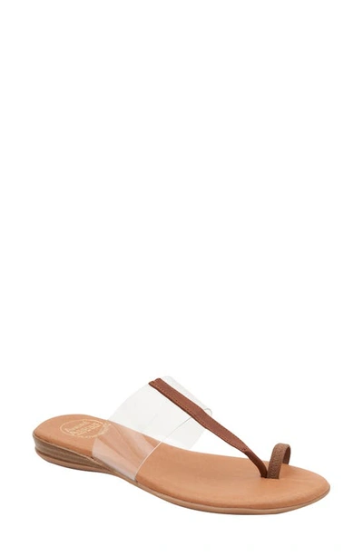Andre Assous Nailah Clear / Cuero Featherweight Sandal