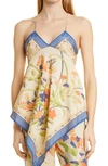 Rebecca Taylor Sleeveless Phoenix Top In Phoenix Fleur Coral