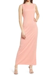 Open Edit Sleeveless Reversible Maxi Dress In Coral Amber