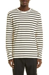 Jil Sander Horizontal Stripe-print Sweatshirt In 080 - Open Grey