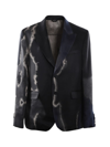 FENDI LINEN AND COTTON JACKET WITH FENDI EARTH MOTIF