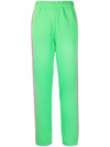 Chiara Ferragni Logo Tape High-waisted Track Pants In Green