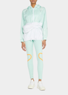 ADIDAS BY STELLA MCCARTNEY COLORBLOCK HOODED WINDBREAKER WITH FANNY PACK