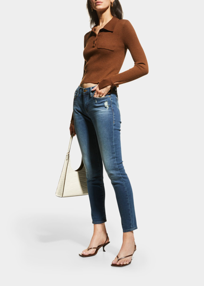 FRAME LE GARCON CROPPED BOYFRIEND JEANS