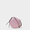 Ganni Banner Recycled Leather Roller Bag In Pink