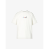 Bethany Williams Text-embroidered Relaxed-fit Stretch-organic Cotton T-shirt In White