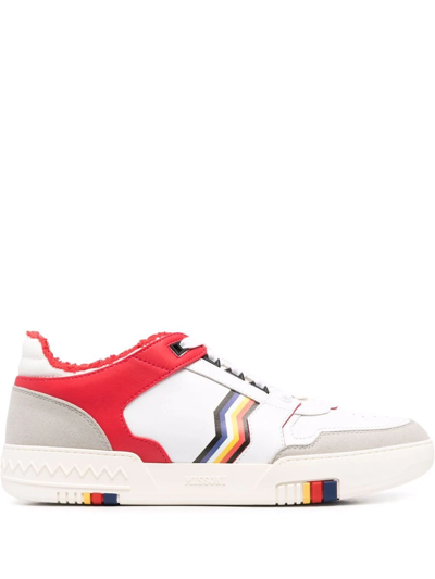 Missoni Stripe-panelled Low-top Sneakers In White