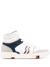 MISSONI PANELLED LEATHER HIGH-TOP SNEAKERS