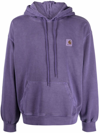 Carhartt Chest Logo-patch Detail Hoodie In Violet