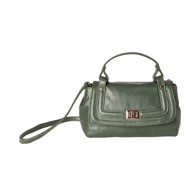 Momoní Petit Flore Leather Bag In Green