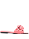 By Far Lima Venus Leather Slides In Rosa