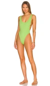 Norma Kamali Marissa One-piece Swimsuit In Gemini Green
