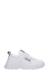 VERSACE JEANS COUTURE SNEAKERS IN WHITE LEATHER