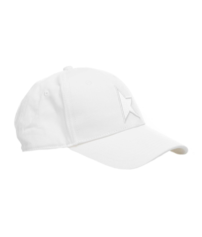 Golden Goose Embroidered-star Baseball Cap In White