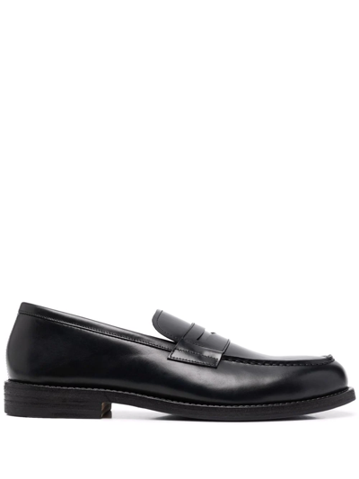 Henderson Baracco Slip-on Leather Loafers In Black