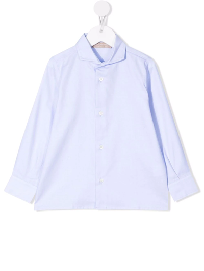 La Stupenderia Kids' Classic Button-up Shirt In Cielo