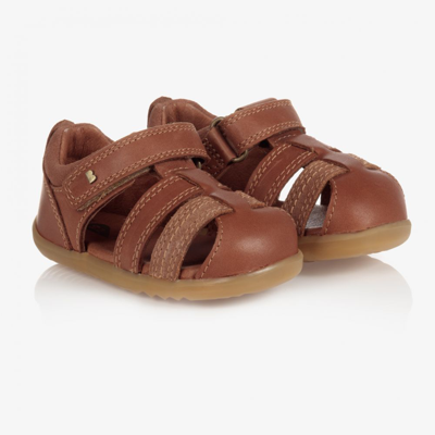 Bobux Step Up Brown Leather Baby Sandals