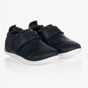 BOBUX STEP UP NAVY BLUE LEATHER BABY TRAINERS
