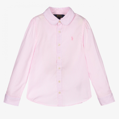 Polo Ralph Lauren Babies' Girls Pink Striped Shirt