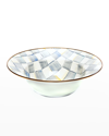 MACKENZIE-CHILDS STERLING CHECK SERVING BOWL