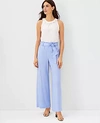 Ann Taylor The Petite Tie Waist Pant In Windswept Blue