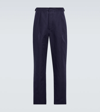 King & Tuckfield Cotton And Linen Pants In Navy