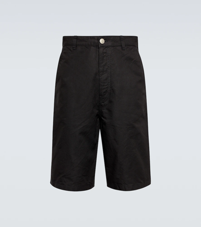 Ami Alexandre Mattiussi Cotton-twill Bermuda Shorts In Black