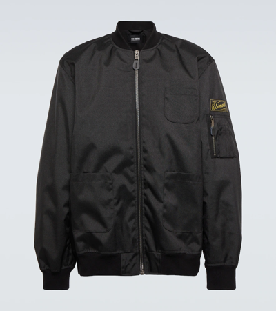 Raf Simons Echodomer School Uniform Bomber Jacket In Black