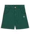 The Animals Observatory Pig Cotton And Linen Shorts In Green