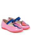 SOPHIA WEBSTER MINI BUTTERFLY PATENT LEATHER FLATS