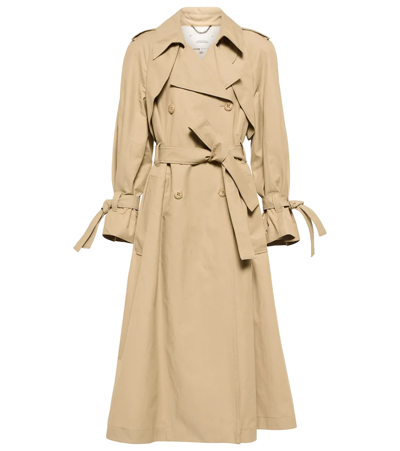 Dorothee Schumacher Classic Ease Cotton-blend Trench Coat In Beige