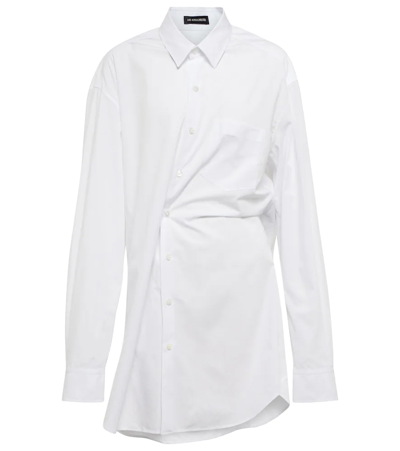 Ann Demeulemeester Elisabeth Ruched Cotton Shirt In White