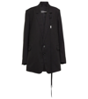 Ann Demeulemeester Agnes Waxed Cotton Voile Slouchy Jacket In Black