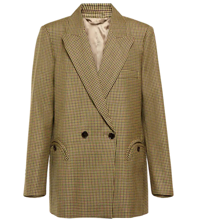 Blazé Milano Falcon Everynight Double-breasted Checked Wool And Silk-blend Blazer In Print