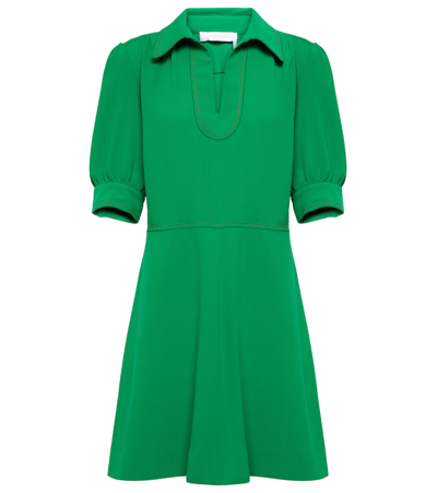 See By Chloé Puff-sleeve Minidress In Lively Pine