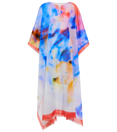 Dries Van Noten Cartland Print Cotton Kaftan Dress In Multicolore