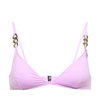 Stella Mccartney Chain Link Triangle Bikini Top In Orchid