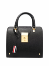 THOM BROWNE MRS.THOM PEBBLE-TEXTURE SATCHEL BAG