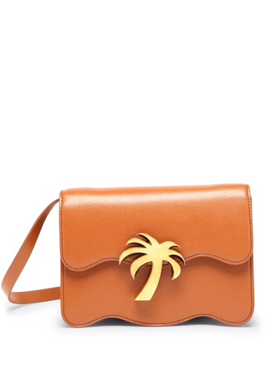 Palm Angels Palm Beach Shoulder Bag In Brown