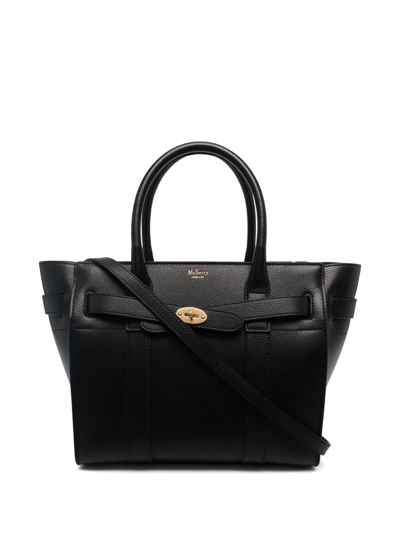 Mulberry Bayswater 皮质托特包 In A100 Black