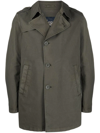 Herno Single-breasted Lightweight Jacket In Grün