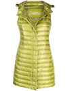 Herno Hooded Padded Vest In Grün