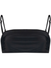 Ganni Solid Bandeau Bikini Top In Schwarz