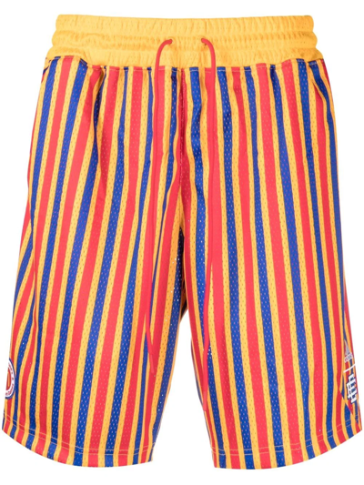 Adidas Originals X Mcdonald's Stripe-print Shorts In Blau